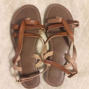 Ladies Brown Leather Sandals